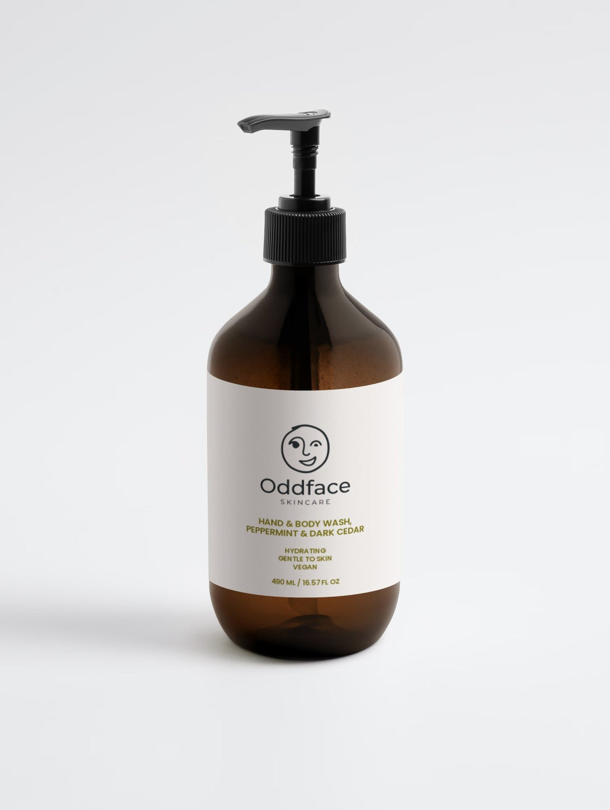 Hand & Body Wash, Peppermint & Dark Cedar - Oddface Skincare